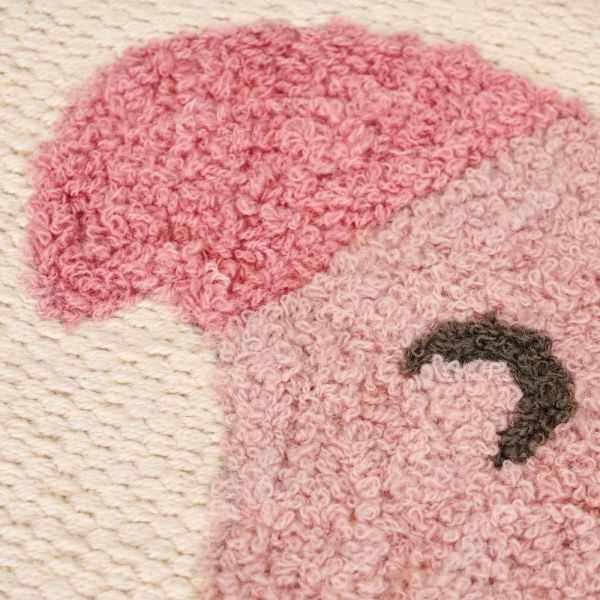 Tapis - Flamant rose - 110 x 110 cm