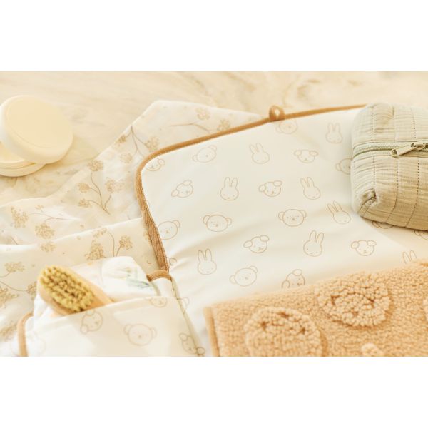 Tapis à langer nomade Miffy Jacquard Teddy Biscuit