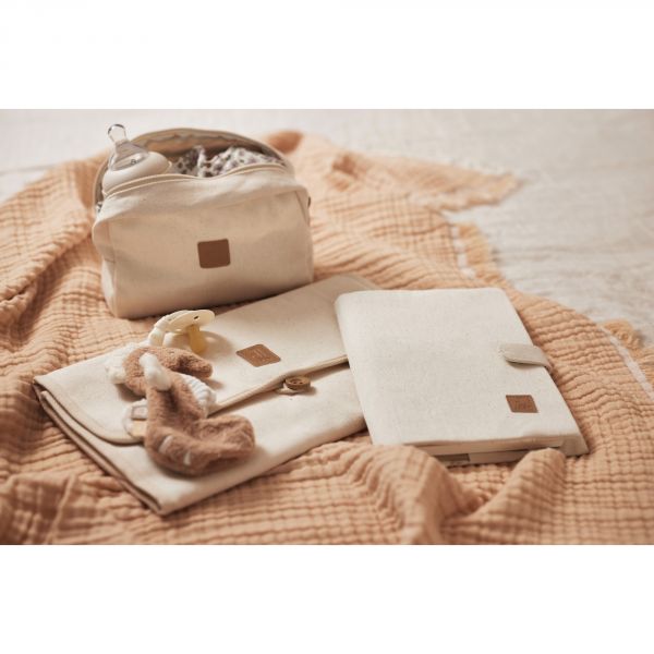 Tapis à langer nomade Twill Naturel