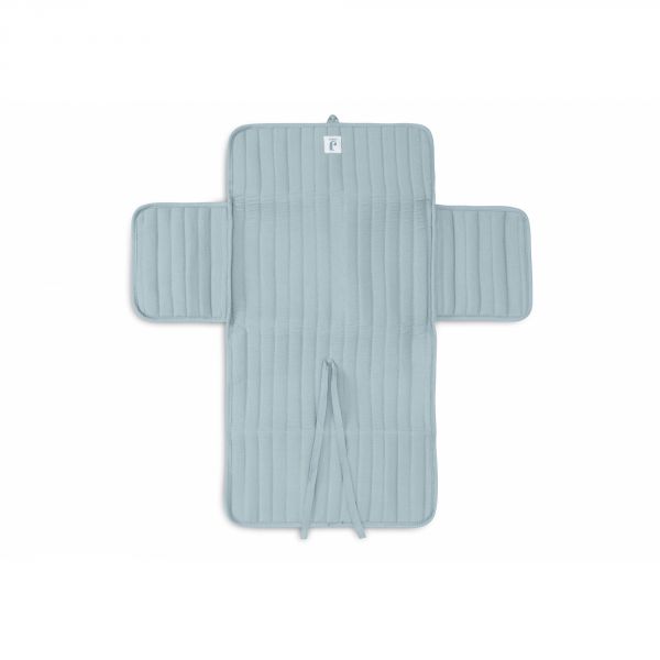 Tapis à langer nomade Gaze de coton Sea Green
