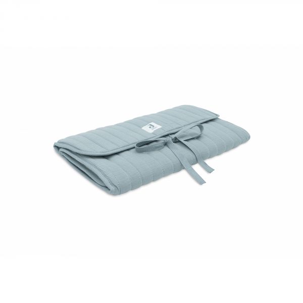 Tapis à langer nomade Gaze de coton Sea Green
