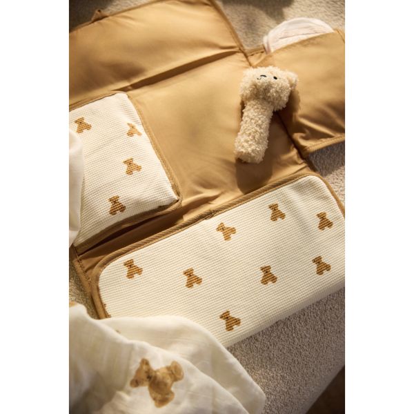 Tapis à langer nomade Little Waffle Mini Teddy Bear