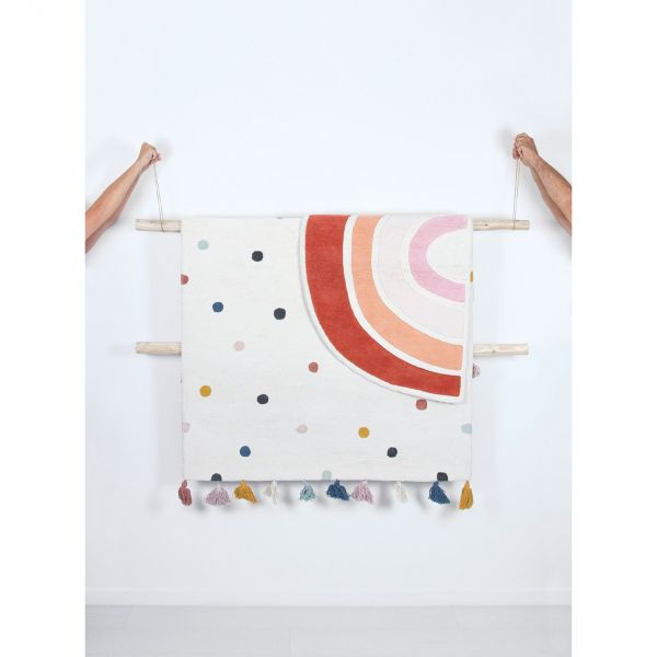 Tapis enfant 120x170 cm Minima à pois multicolores