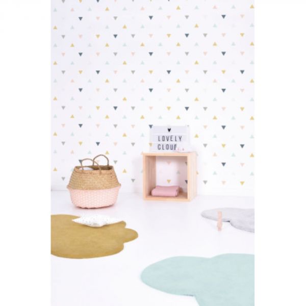 Tapis nuage enfant 67 x 100 cm Moutarde