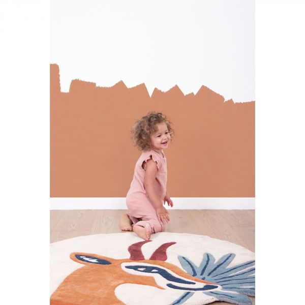 Tapis enfant rond Ø100 cm Tanzania gazelle