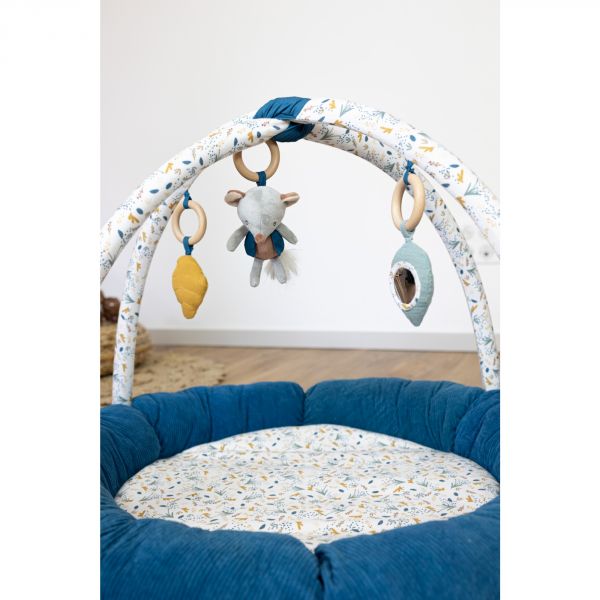 Tapis d'éveil pouf avec arches Au fil de l'eau