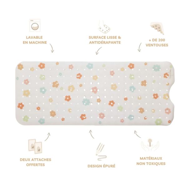 Tapis de bain antidérapant Floral