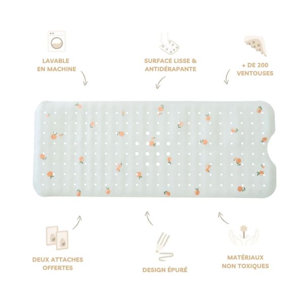 Tapis de bain antidérapant Pêche