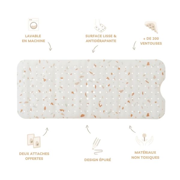 Tapis de bain antidérapant Terrazzo
