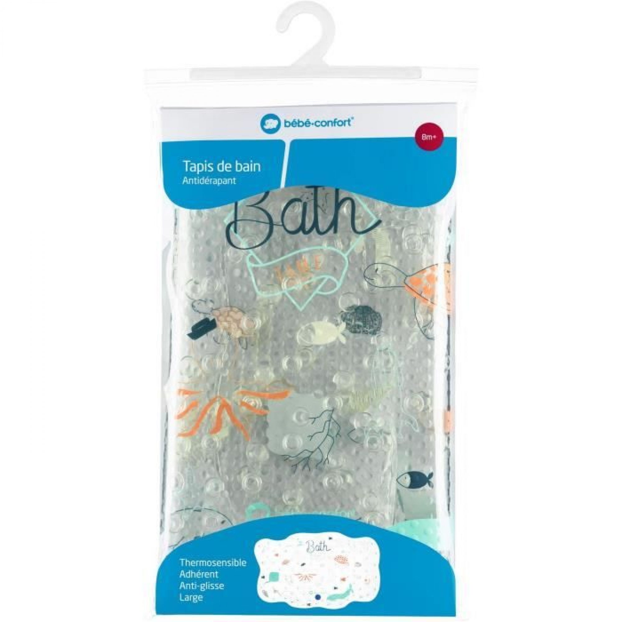 Tapis De Bain Thermosensible Water World Bleu Made In Bebe