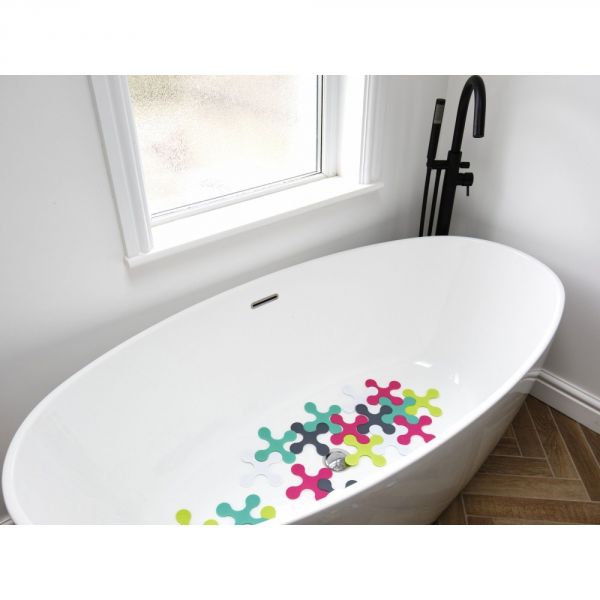 Tapis de bain puzzle multicolore Bathmat
