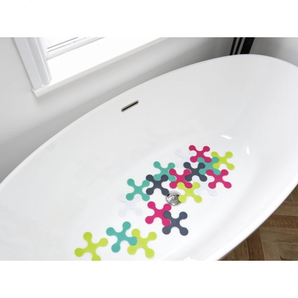 Tapis de bain puzzle multicolore Bathmat