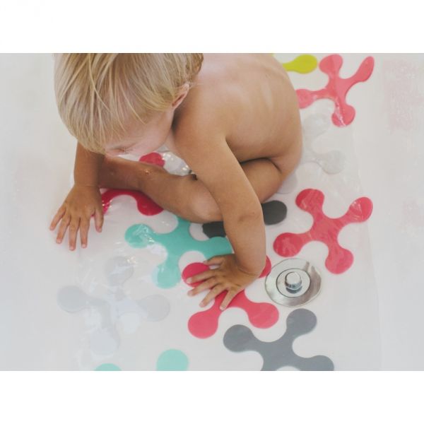 Tapis de bain puzzle multicolore Bathmat