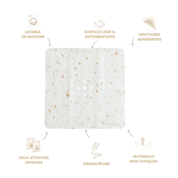 Tapis de douche antidérapant Terrazzo