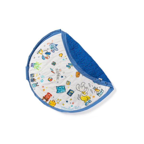 Sac à jouets / tapis d'éveil 2 en 1 en coton Bio