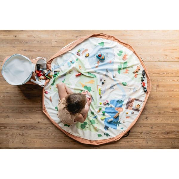 Sac de rangement et tapis de jeu 2 en 1 Soo Zoo