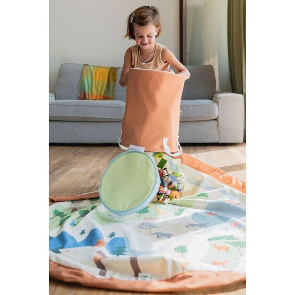 Sac de rangement et tapis de jeu 2 en 1 Soo Zoo