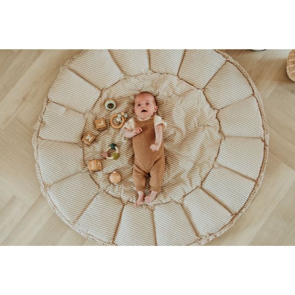 Tapis de jeu bébé 3 en 1 Organic Coco Blue Stripes