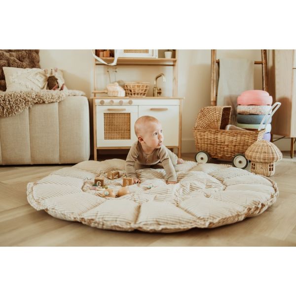 Tapis de jeu bébé 3 en 1 Organic Coco Blue Stripes