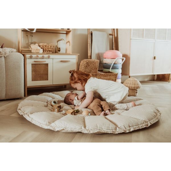 Tapis de jeu bébé 3 en 1 Organic Coco Blue Stripes