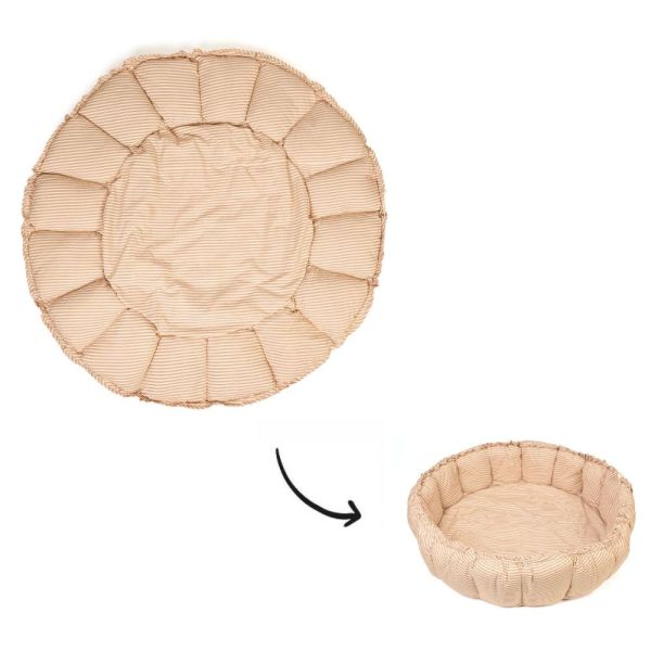 Tapis de jeu bébé 3 en 1 Organic Coco Brown stripes