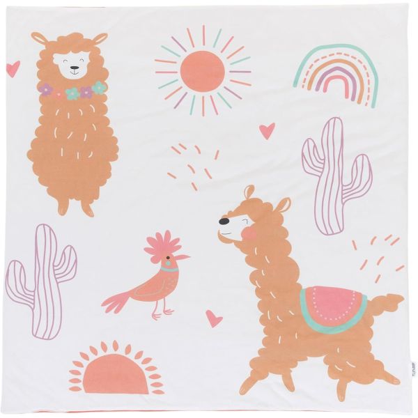 Tapis de jeu nomade en jersey coton 100 x 100 cm Alpagas