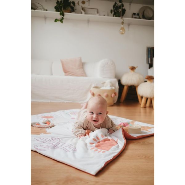 Tapis de jeu nomade en jersey coton 100 x 100 cm Alpagas