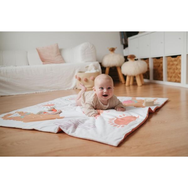 Tapis de jeu nomade en jersey coton 100 x 100 cm Alpagas