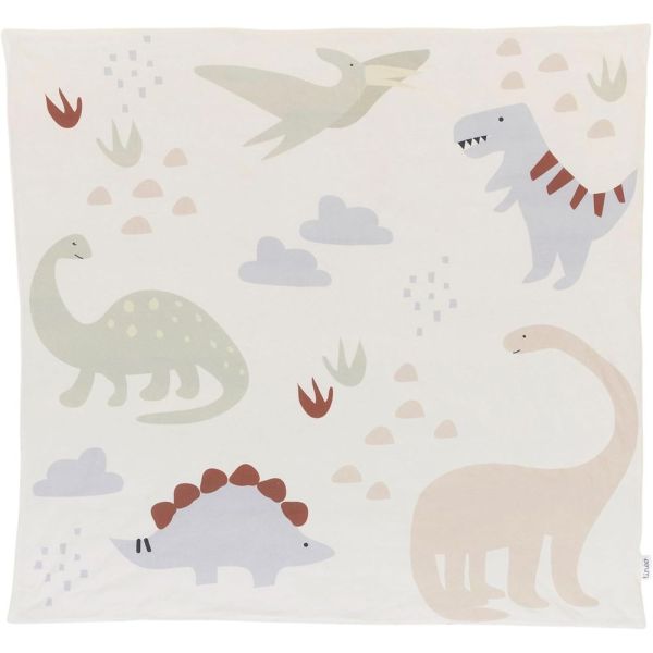 Tapis de jeu nomade en jersey coton 100 x 100 cm Dinosaures