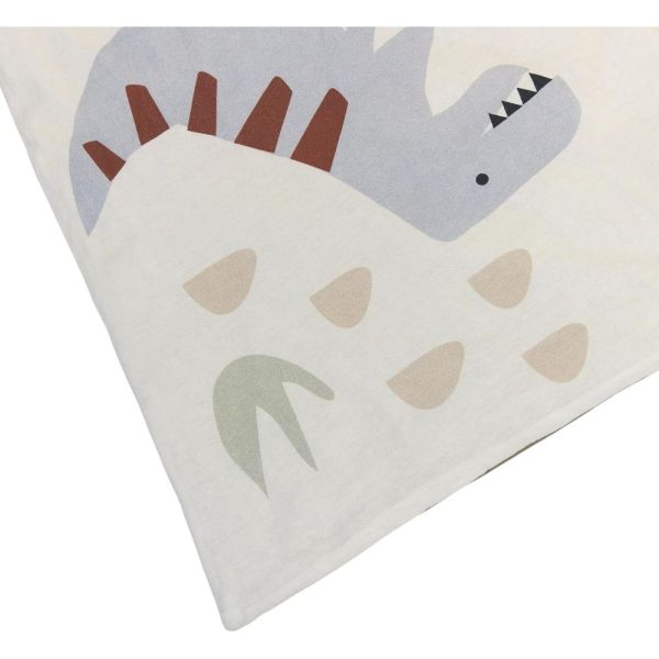 Tapis de jeu nomade en jersey coton 100 x 100 cm Dinosaures