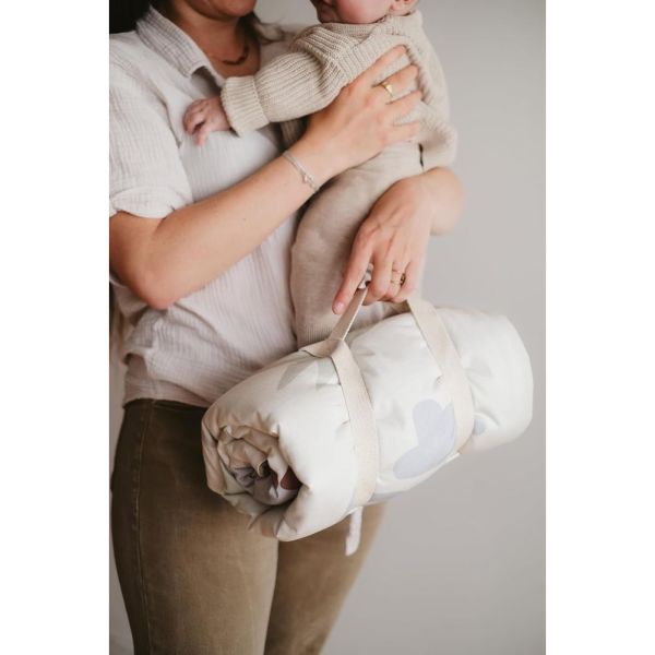 Tapis de jeu nomade en jersey coton 100 x 100 cm Dinosaures