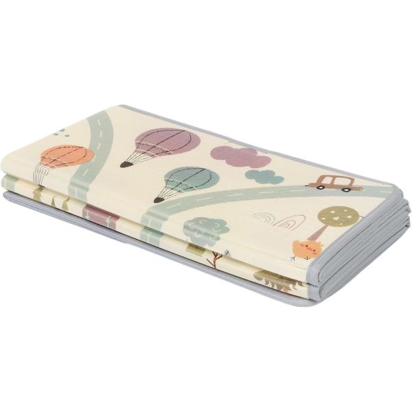 Grand tapis d'éveil réversible voitures / animaux