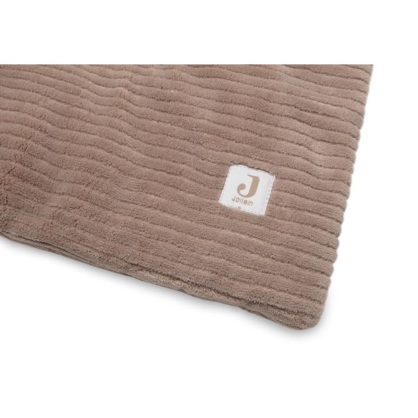 Tapis de parc bébé 100 x 100 cm Cloudy Rib Milky Coffee