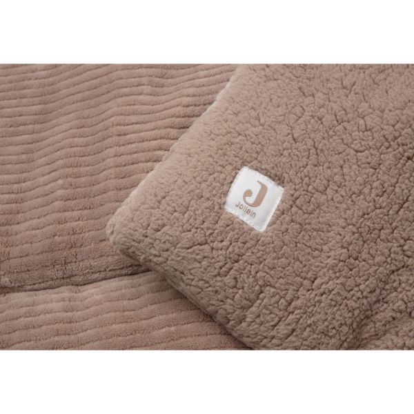 Tapis de parc bébé 100 x 100 cm Cloudy Rib Milky Coffee