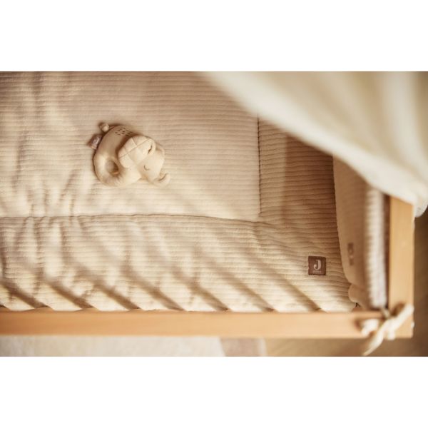 Tapis de parc bébé 100 x 100 cm Cloudy Rib Oatmeal