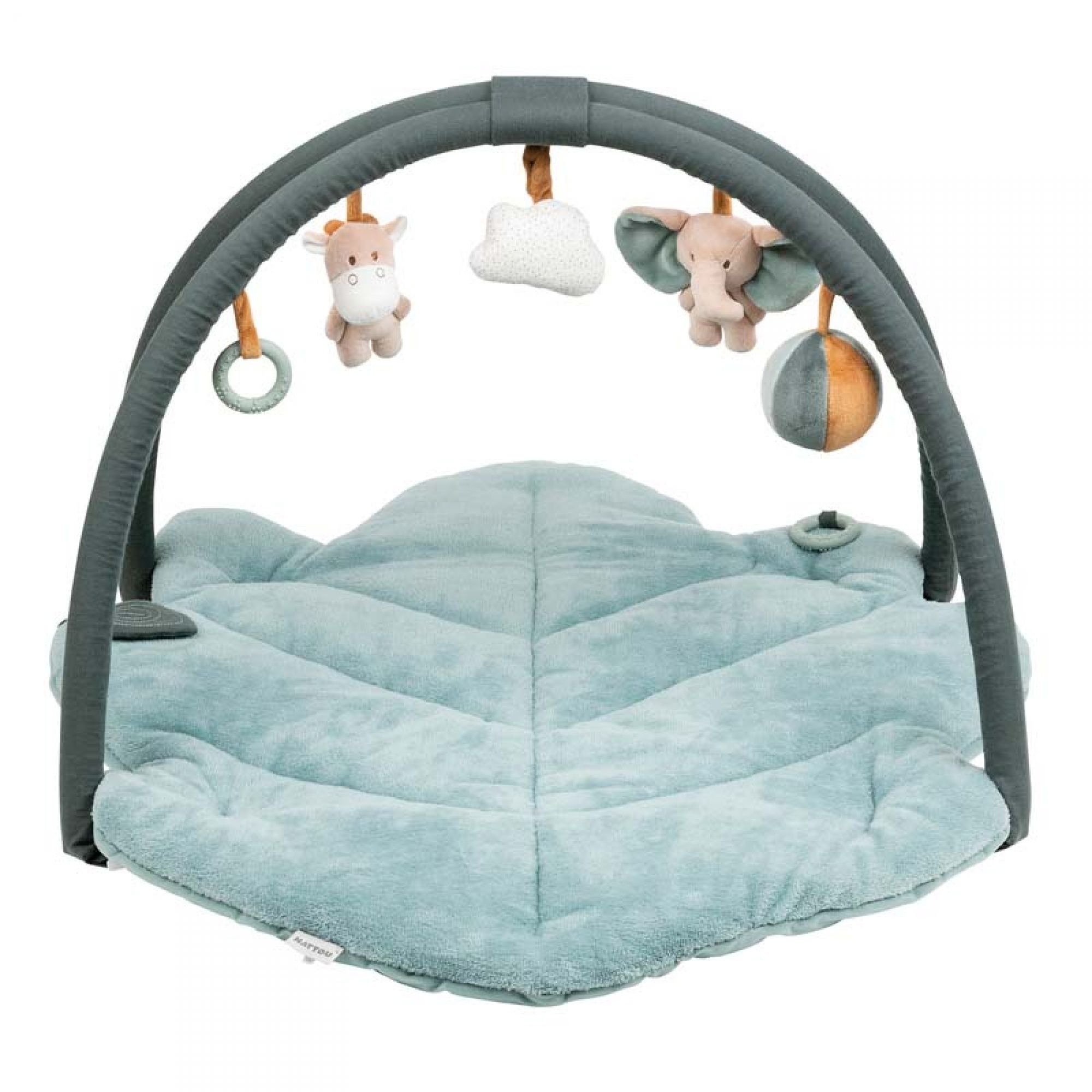 Tapis D'Éveil Bébé Avec Arche De Jeu - 5 Jouets Amovibles, Gris, Pour 0 Mois+, Cadeau Naissance