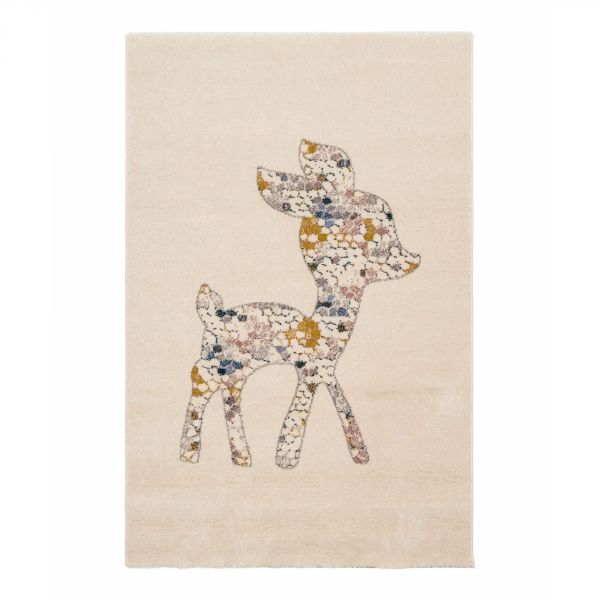 Tapis enfant 80x150 cm Faon crème