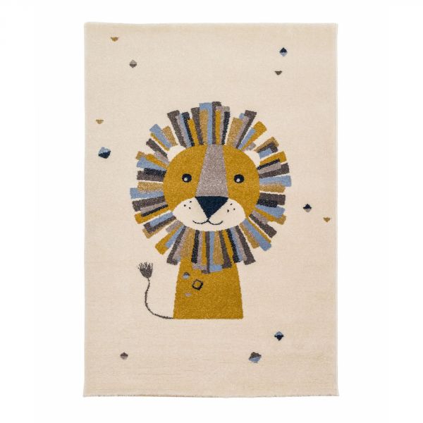 Tapis enfant 80x150 cm Lion multicolore