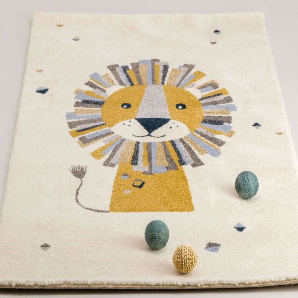 Tapis enfant 80x150 cm Lion multicolore