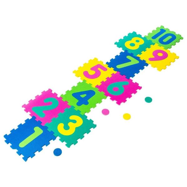 Tapis de jeu Mousse marelle 10 dalles