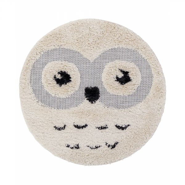 Tapis enfant rond Ø120 cm Hibou