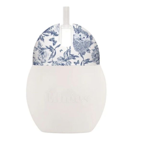 Tasse à paille lestée 240 ml - Tartine et Chocolat Toile de Jouy Bleu 9m+