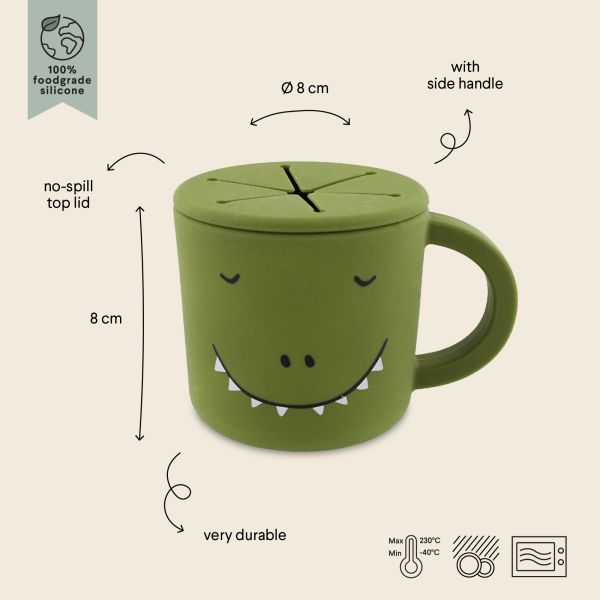 Tasse enfant pour collation en silicone - Mr. Dino