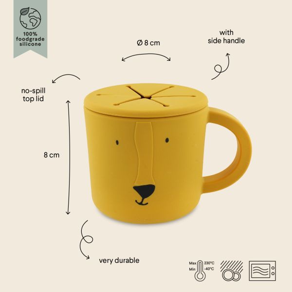 Tasse enfant pour collation en silicone - Mr. Lion