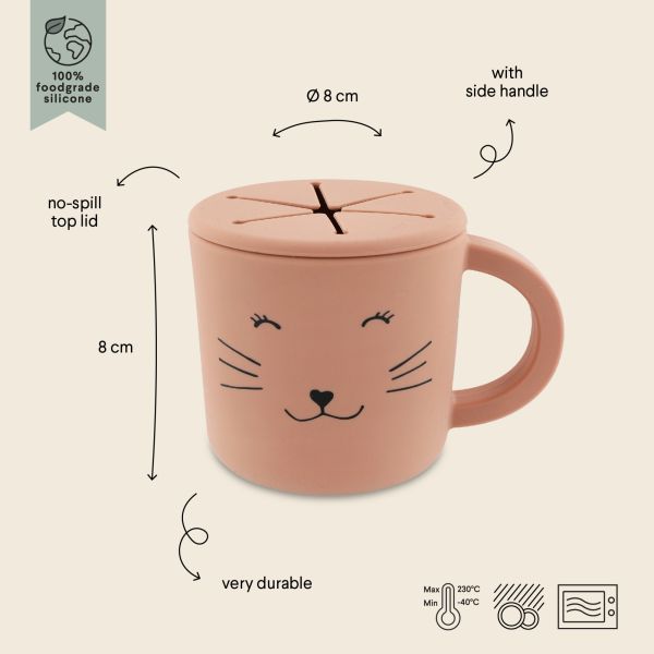 Tasse enfant pour collation en silicone - Mrs. Cat