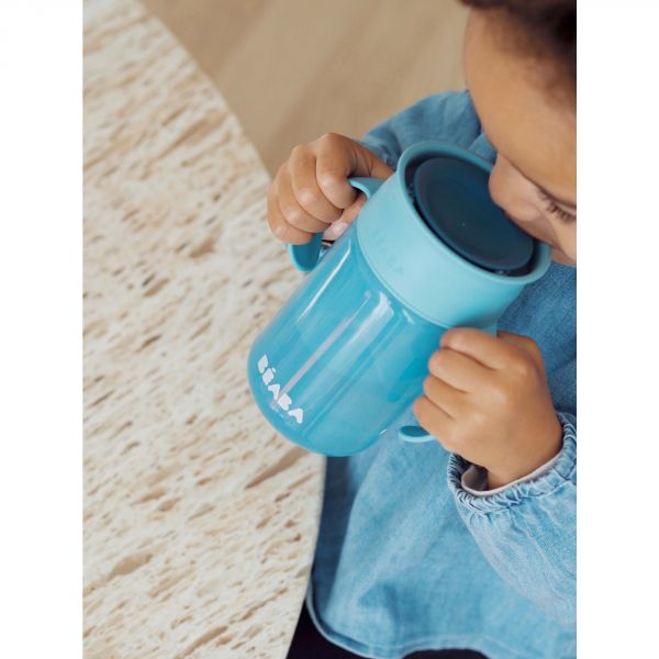 Tasse d'apprentissage 360° bleue