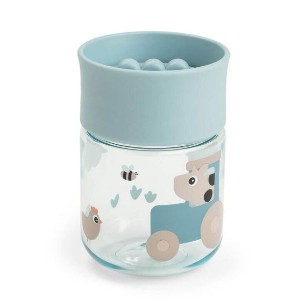 Tasse d'apprentissage 360° Tiny farm Bleu