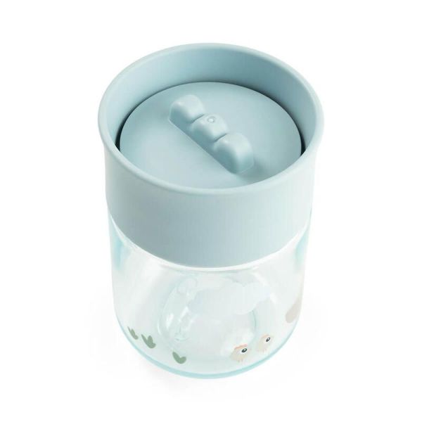 Tasse d'apprentissage 360° Tiny farm Bleu