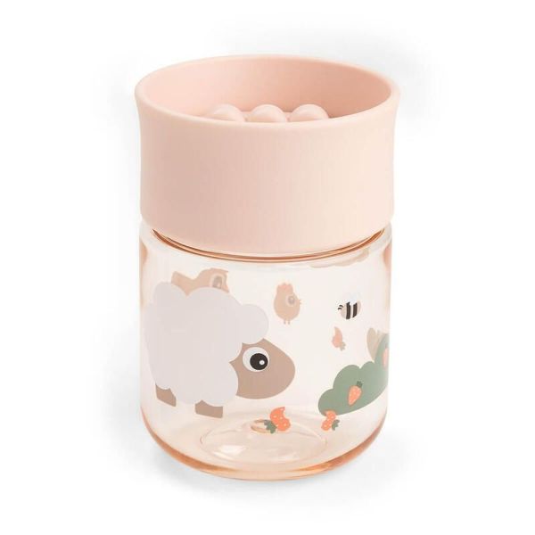 Tasse d'apprentissage 360° Tiny farm Rose