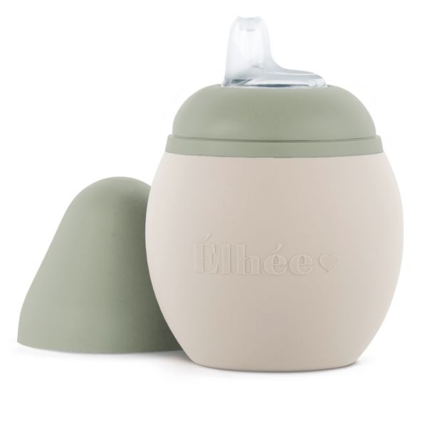 Tasse d'apprentissage antifuite, 240ml, Sable / Sauge